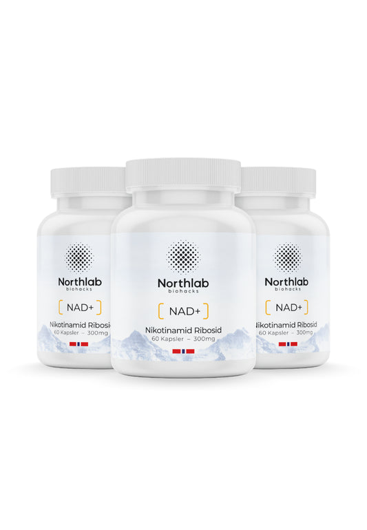 3-pakning Nikotinamid-ribosid (NAD+) - for deg som vil holde tempoet oppe