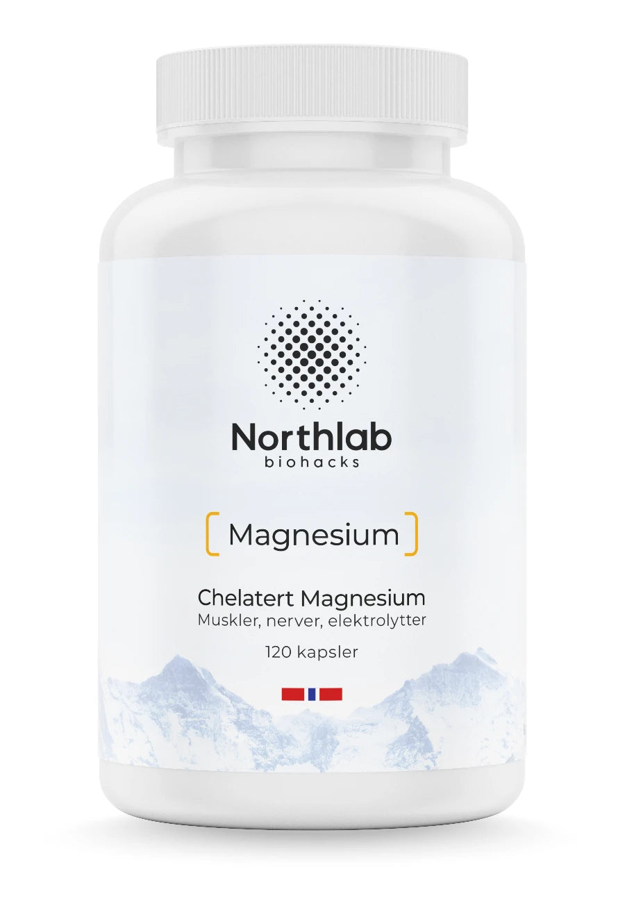 Northlab chelatert magnesiumbisglysinat 150 mg – 120 veganske kapsler